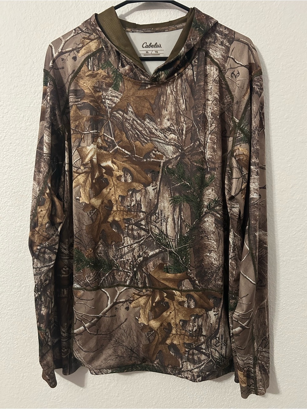 Cabela's Men's Camouflage Hooded Hunting Shirt - Brown/Green